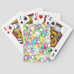 Lot of vivid circles playing cards