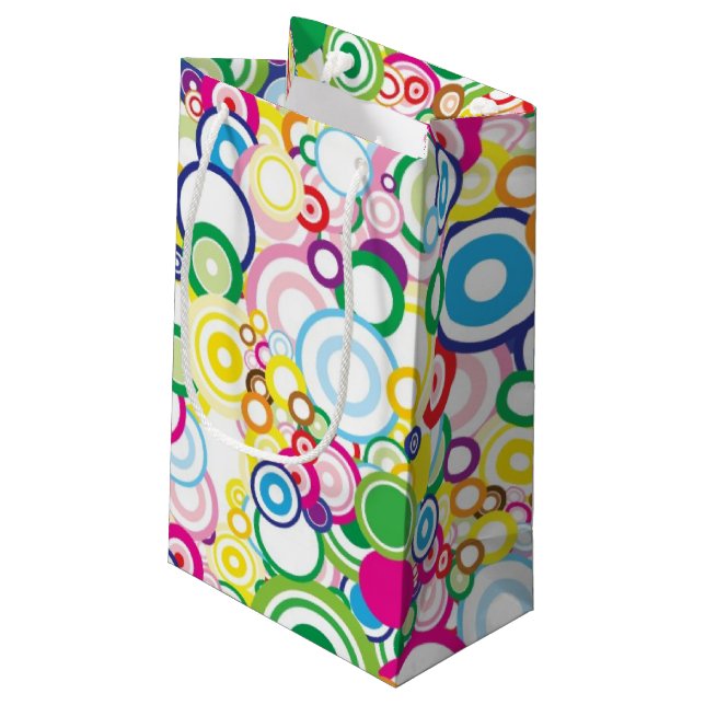 Lot of vivid circles small gift bag (Back Angled)