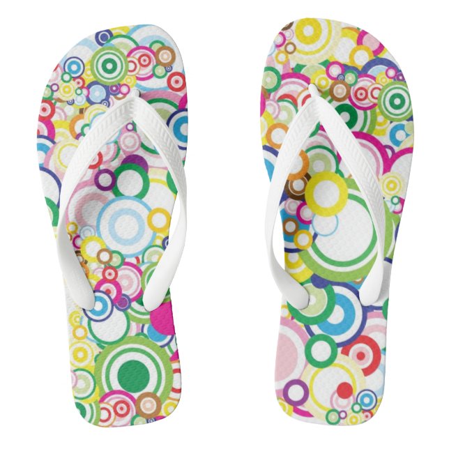 Lot of vivid circles thongs (Footbed)