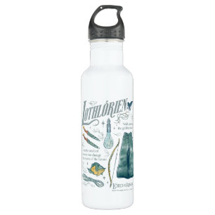 LOTHLORIEN™ Watercolor Collage Graphic 710 Ml Water Bottle