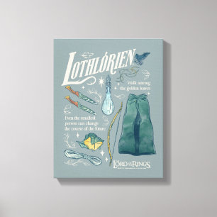 LOTHLORIEN™ Watercolor Collage Graphic Canvas Print