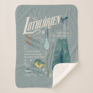 LOTHLORIEN™ Watercolor Collage Graphic Sherpa Blanket