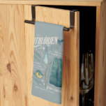 LOTHLORIEN™ Watercolor Collage Graphic Tea Towel<br><div class="desc">Step into the golden woods of Middle-earth™ with this enchanting Lord of the Rings™ design inspired by Lothlórien™. Featuring elegant Elven elements — from flowing cloaks and intricately crafted blades to a graceful bow, vial of light, and delicate leaves drifting on the breeze — this artwork captures the quiet beauty...</div>