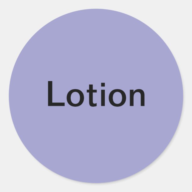 Lotion Labels/ Classic Round Sticker (Front)