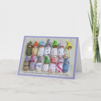 LOTS and LOTS of Cute Clay Babies With Saying Card