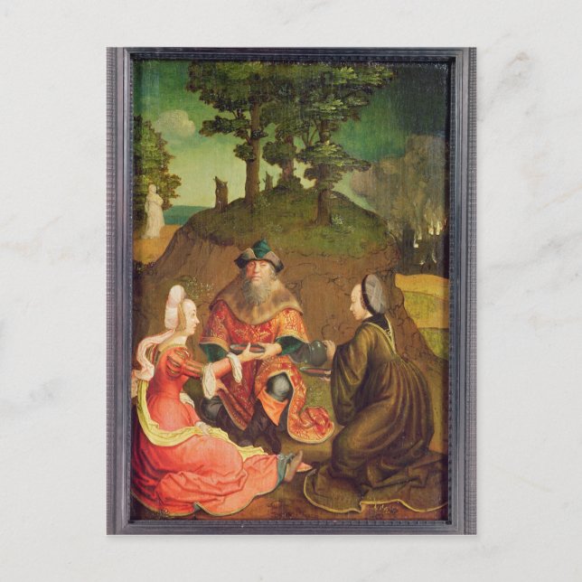 Lot's daughters make their Father drink Wine Postcard (Front)