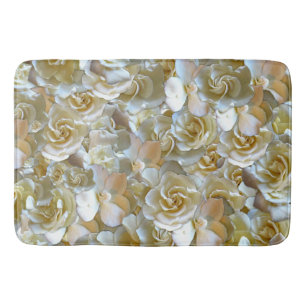 Lots of beautiful rose petals   bath mat