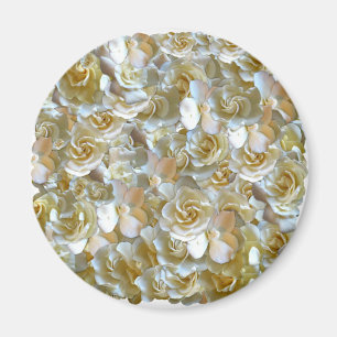 Lots of beautiful rose petals magnet