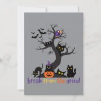 Lot's Of Black Cats Invitation