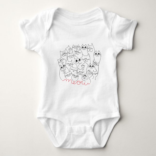 Lots of Cats Baby Bodysuit (Front)