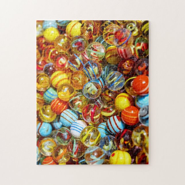 Lots of Colourful Glass Marbles Design Jigsaw Puzzle (Vertical)