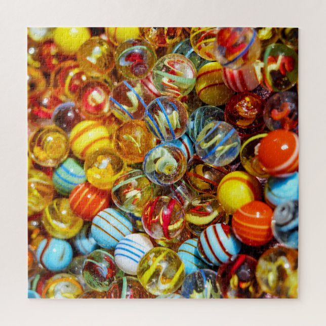 Lots of Colourful Glass Marbles Design Jigsaw Puzzle (Vertical)