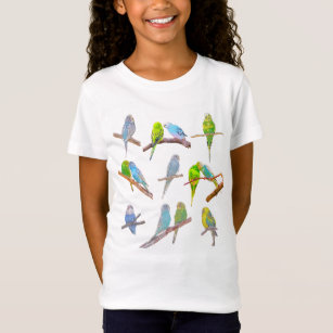 Lots of colourful parakeets - cute little birds  T-Shirt