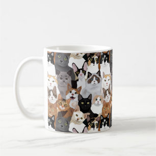 Lots of Cute Cats Pattern For Cat Lovers Coffee Mug