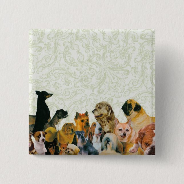 Lots of Dogs Collage button (Front)