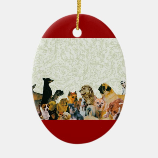 Lots of Dogs Collage ornaments (Front)