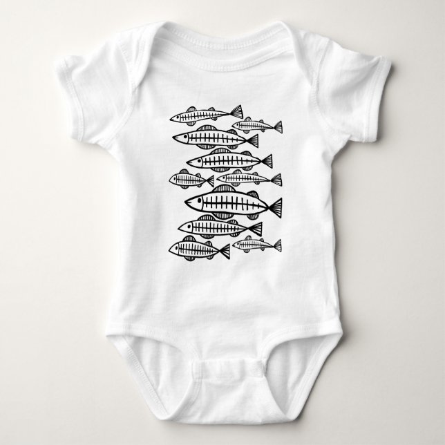 Lots of Fish Baby Bodysuit (Front)