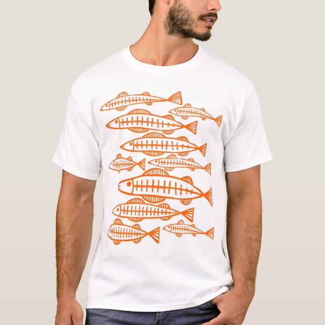 Lots of Fish - Orange T-Shirt (Front)