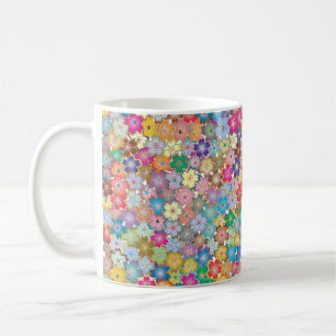 Lots of Flower Floral Colourful Coloured Coffee Mug