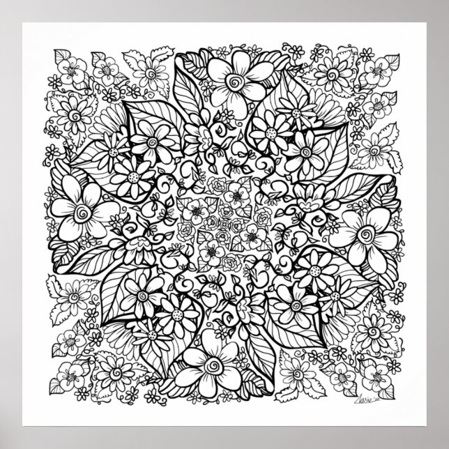 Lots of Flowers You Colour Poster (Front)