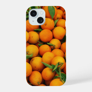 Lots of Fresh Oranges with Leaves iPhone 15 Case