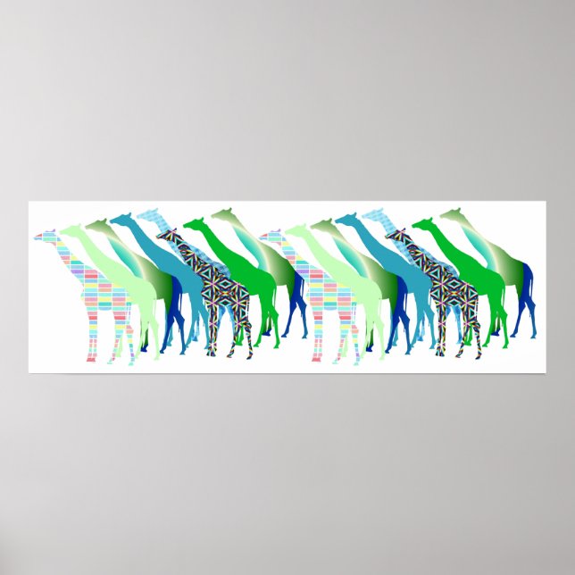 Lots of Giraffes Design 1 Poster (Front)