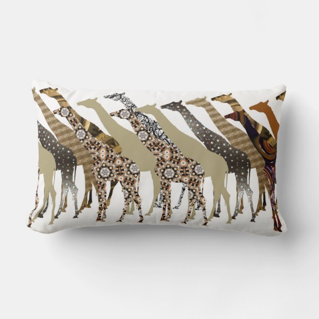 Lots of Giraffes Design 3 Lumbar Cushion (Front)