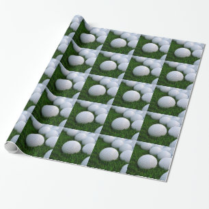 Lots of Golf Balls on the Grass Wrapping Paper