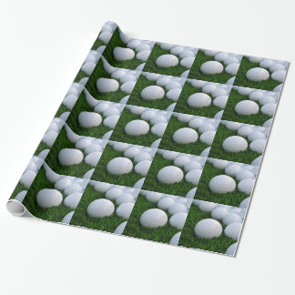 Lots of Golf Balls on the Grass Wrapping Paper