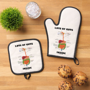 Lots Of Guts Inside Digestive System Oven Mitt & Pot Holder Set