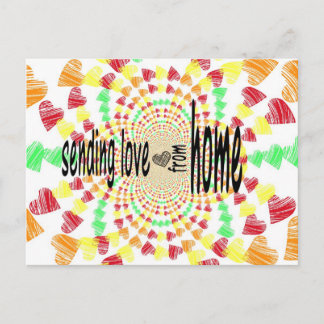 Lots of Hearts from Home Postcard