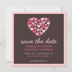 Lots of Hearts Love Save the Date Announcement
