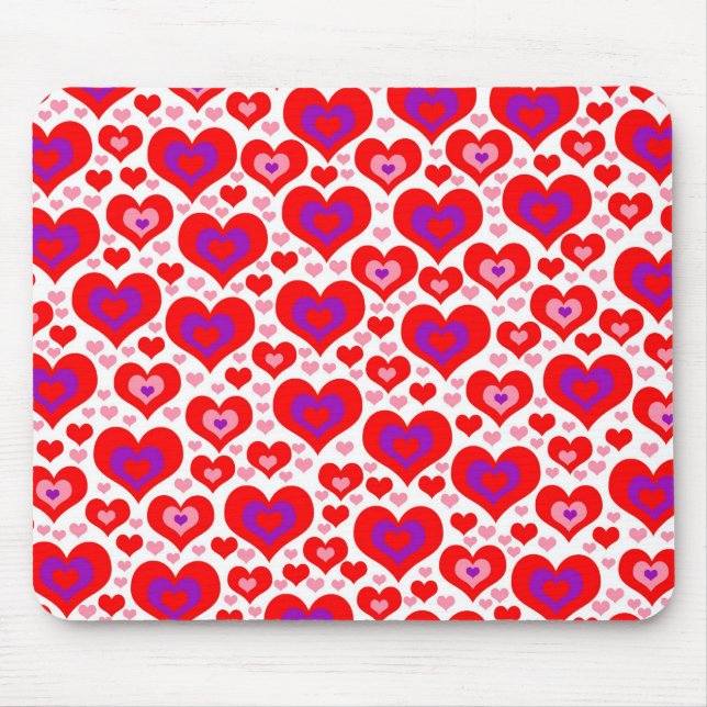 Lots of Hearts Mouse Pad (Front)