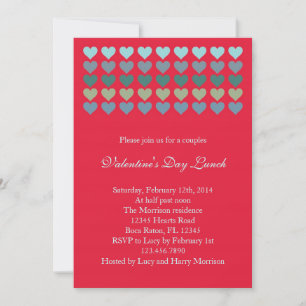 Lots of Hearts Valentine's Day Invitation