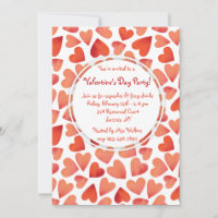 Lots of Hearts Valentine's Day Invitations
