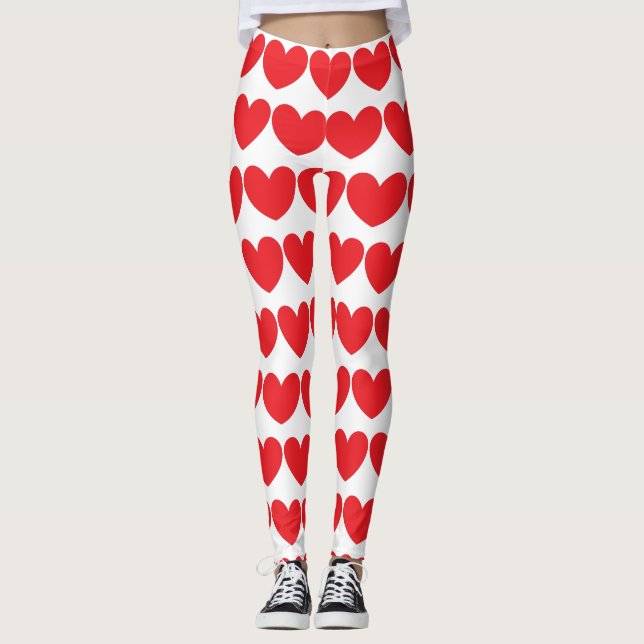 Lots of Hearts Valentine's Day Leggings (Front)