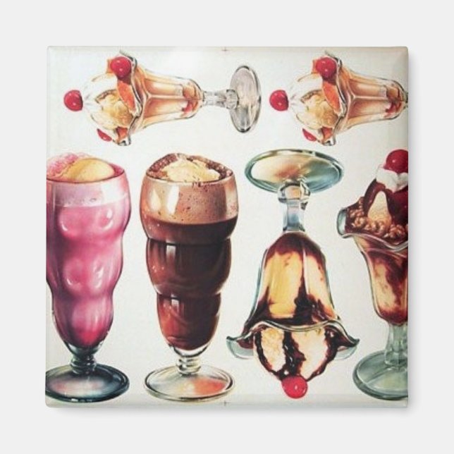 lots of ice cream sundaes magnet (Front)