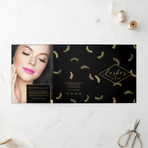 Lots of Lashes Lash Salon Black/Gold Brochure