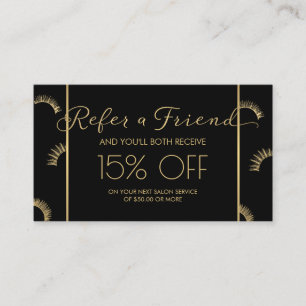 Lots of Lashes Lash Salon Black/Gold Referral