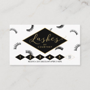 Lots of Lashes Lash Salon White/Black/Gold Loyalty
