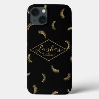Lots of Lashes Pattern Black/Gold Personalised