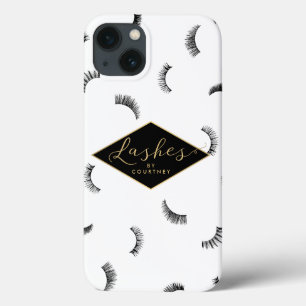 Lots of Lashes Pattern Lash Salon Personalised iPhone 13 Case