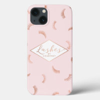 Lots of Lashes Pattern Pink/Rose Gold Personalised