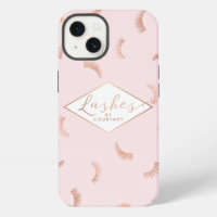 Lots of Lashes Pattern Pink/Rose Gold Personalised