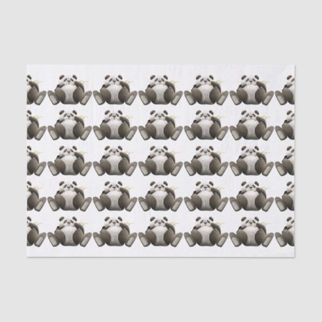 Lots of Lazy Pandas Tissue Paper (Front)