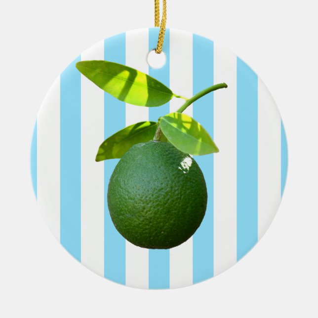 Lots of Lime Ceramic Ornament (Front)