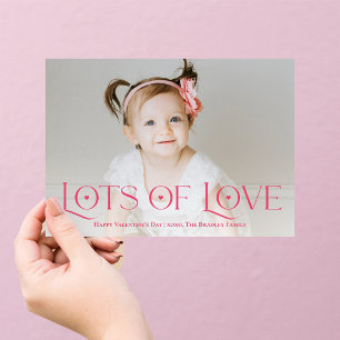 Lots of Love Editable Colour Valentine's Day Card