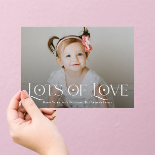 Lots of Love Editable Colour Valentine's Day Card
