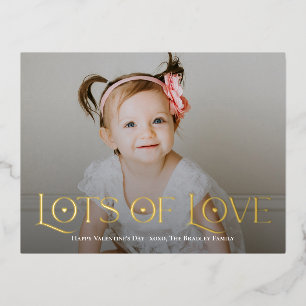 Lots of Love Foil Valentine's Day Postcard