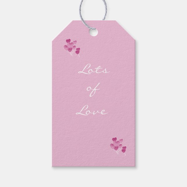 Lots Of Love Gift Tags Pink (Front)